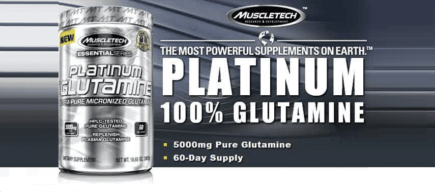 Muscletech Platinum Glutamine banner - Supplement City