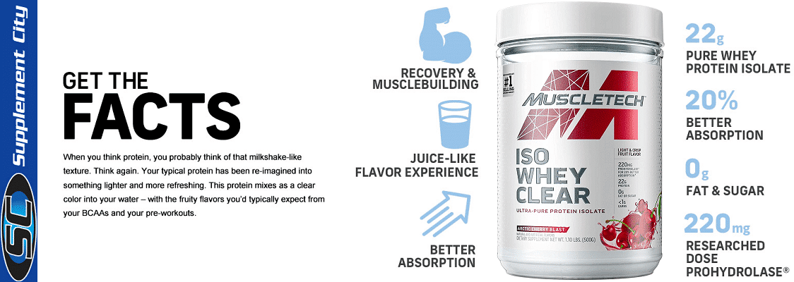 Muscletech Iso Whey Clear new banner - Supplement City